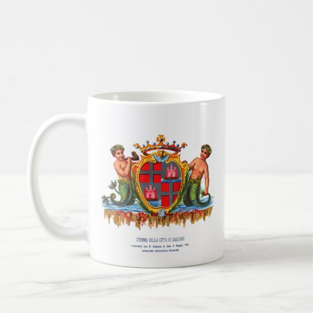Vapen för Cagliari, Sardinien Kaffemugg (Vänster)