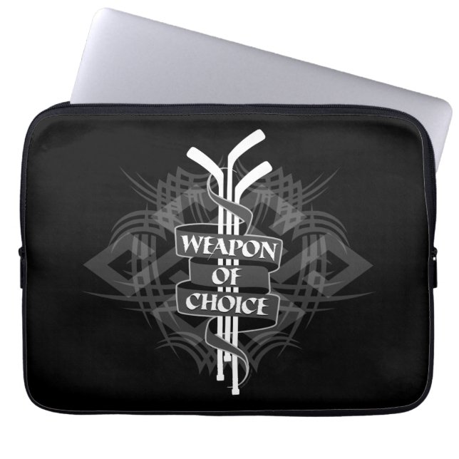 Vapen för eget val (Hockey) Laptop Sleeve (Framsidan)