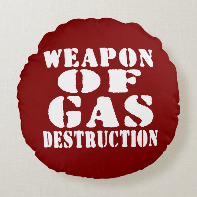 Vapen för gasdestruktion rund kudde (Framsidan)