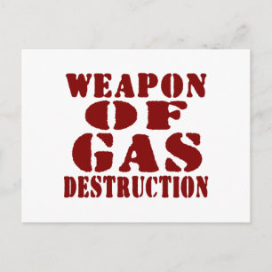 Vapen för gasdestruktion vykort