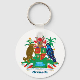 Vapen för Grenada Enkel Färgrik Formell Nyckelring