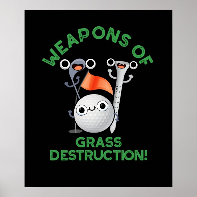 Vapen för grusdestruktion Golf Pun Mörk BG Poster (Framsidan)