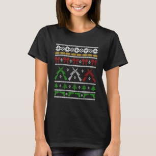Vapen för Jul, Ugly Sweater Gun Högers Hunting T Shirt