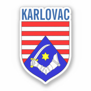 Vapen för Karlovac län, Kroatien Klistermärken