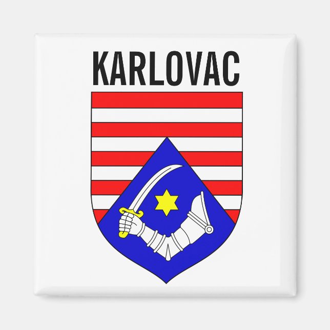 Vapen för Karlovac län, Kroatien Magnet (Framsidan)