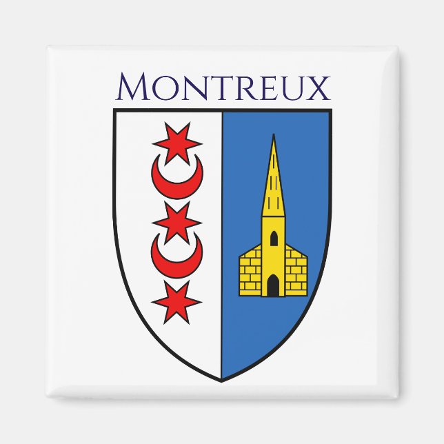 Vapen för Montreux, Schweiz Magnet (Framsidan)