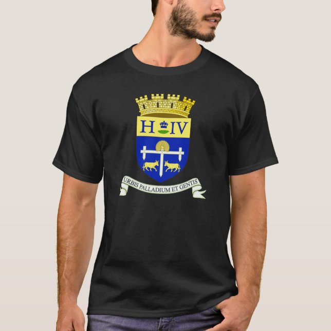 Vapen för Pau, Pyrénées-Atlantiques (FRANKRIKE) T Shirt (Framsida)