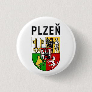Vapen för Plzeň, Tjeckien Knapp