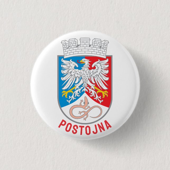 Vapen för Postojna, Slovenien Knapp (Framsida)