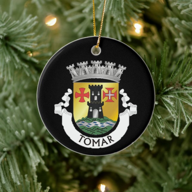 Vapen för Tomar, PORTUGAL Julgransprydnad Keramik (Träd)