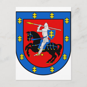 Vapen för Vilnius län Helg Vykort
