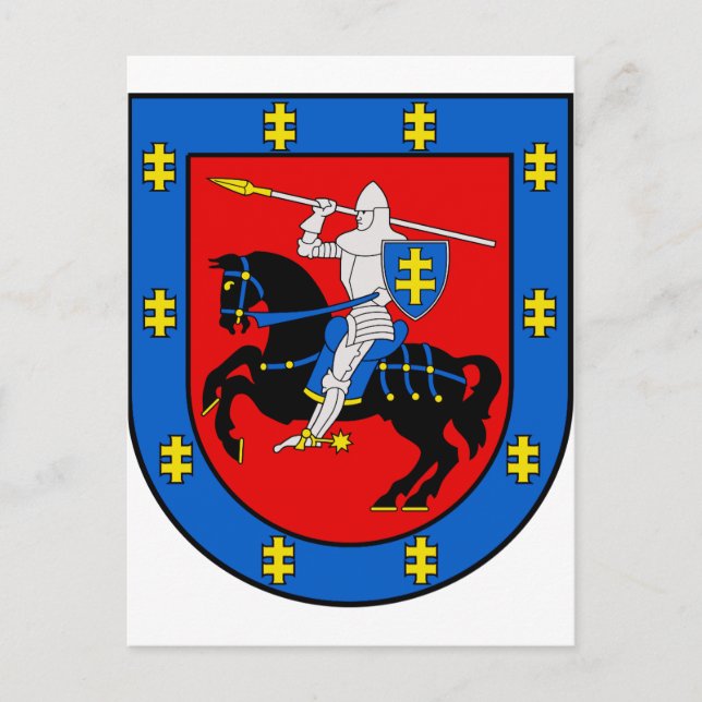 Vapen för Vilnius län Helg Vykort (Framsida)