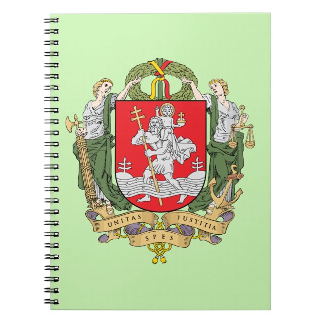 Vapen för Vilnius, Litauen anteckningsbok (Framsidan)