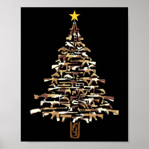Vapen Julgran - Kamouflageutskrift Julpresent För Poster