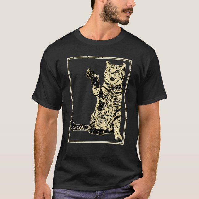 Vapen Kitty Katt T Shirt (Framsida)