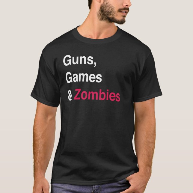 Vapen lekar, mörka Zombies Tee Shirt (Framsida)