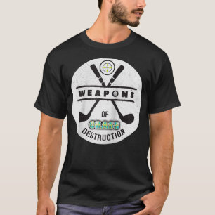 Vapen med grusdestruktion Funny Golf Player Gif T Shirt