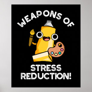 Vapen med Stressat reduktionspartist Pun Mörk BG Poster