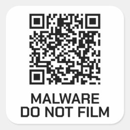Vapen mot övervakning - Varning om skadlig kod Fyrkantigt Klistermärke