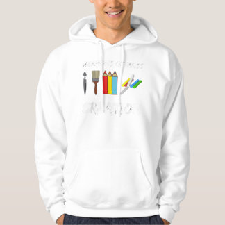 Vapen som används för att skapa massa, konstnärer hoodie