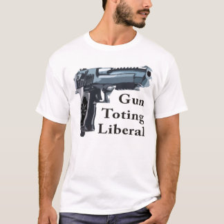 Vapen som bär på liberal person t shirt