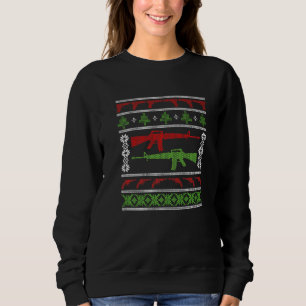Vapen Ugly jul Sweater Milin Gun Höger 2:a T Shirt