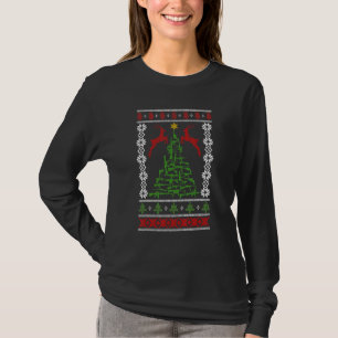 Vapen Ugly jul Sweater Milin Gun Höger 2:a T Shirt