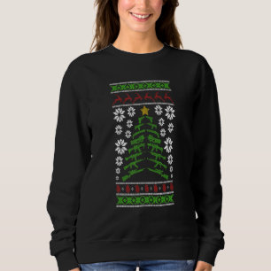 Vapen Ugly jul Sweater Milin Gun Höger 2:a T Shirt