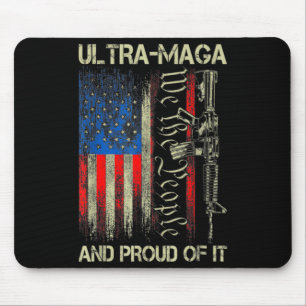 Vapen USA Flagga Patrioter Ultra MAGA Och Stolt Öv Musmatta