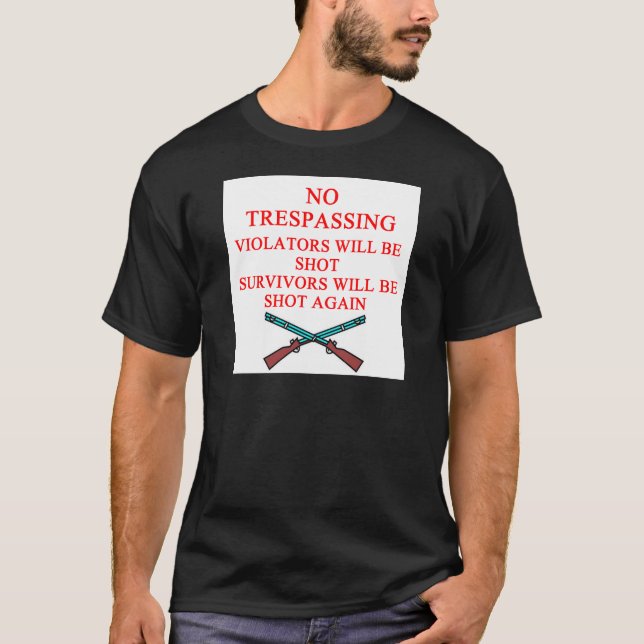 vapenägare inget inkräkta tee shirt (Framsida)