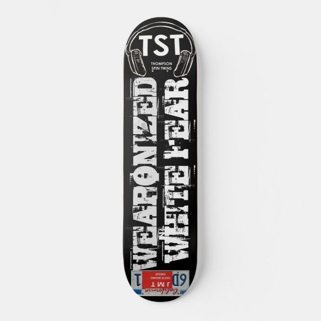VAPENBÄRD VIT RÄDSLA Skateboard (Framsida)