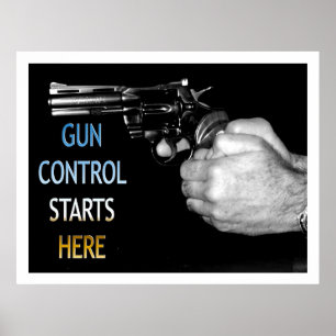 Vapenkontroll startar här poster
