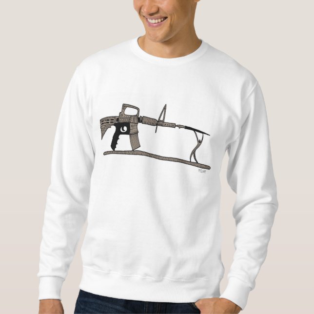 Vapenkontrolltröja Lång Ärmad Tröja (Framsida)