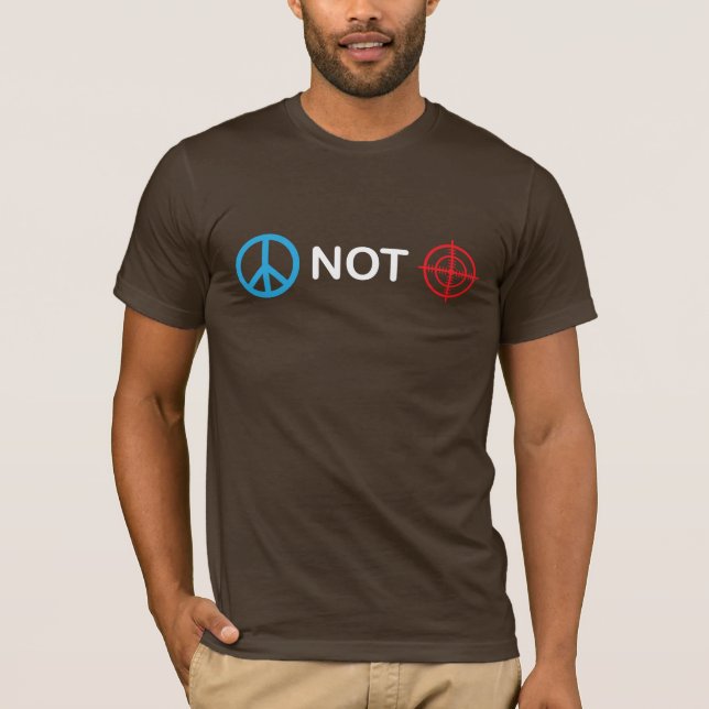 Vapensiktar för fred inte t-shirt (Framsida)