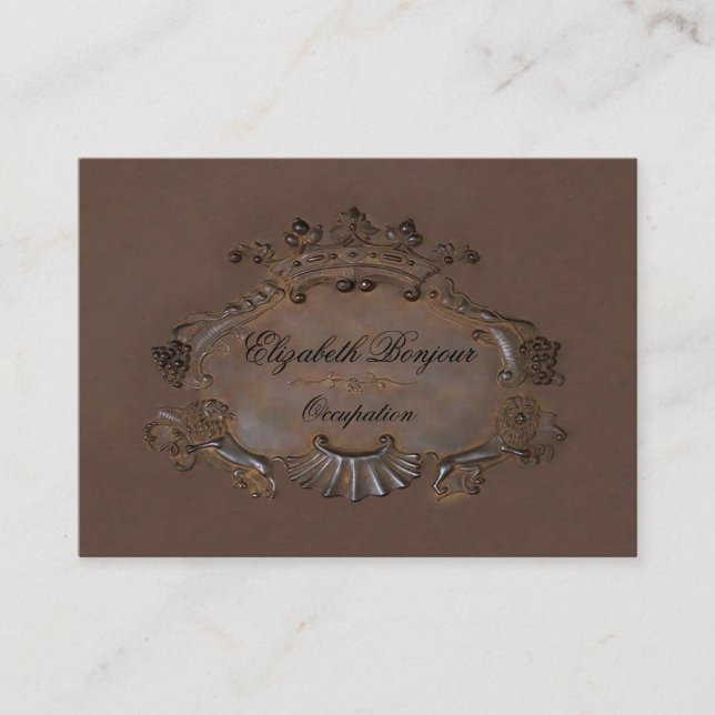 Vapensköld ~ Affärskort/Emblem Royal Krona Large Visitkort (Framsida)