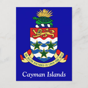 Vapensköld av Caymanen Islands Vykort