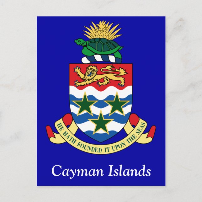 Vapensköld av Caymanen Islands Vykort (Framsida)