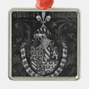 Vapensköld av Charles de Bourgogne Julgransprydnad Metall