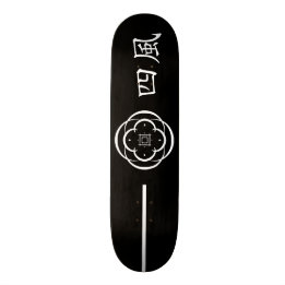 Vapensköld av de fyra Vinden samurai tema Mini Skateboard Bräda 18,5 Cm