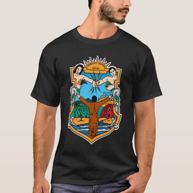 Vapensköld av den Baja California Mexico T Shirt (Framsida)