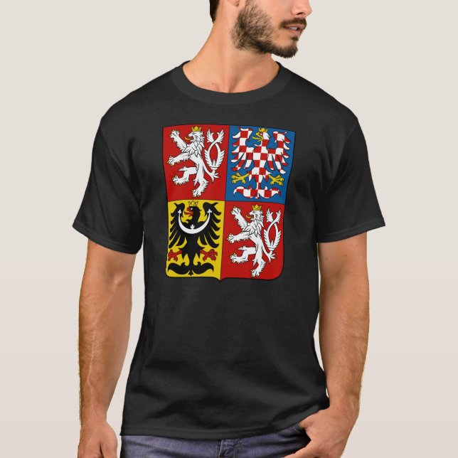 Vapensköld av den tjeckiska republiken tee (Framsida)