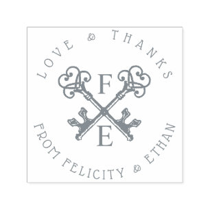 Vapensköld av Initialer i Antique Vintage Monogram Självfärgande Stämpel