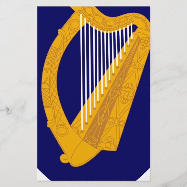 Vapensköld av Irland - irländsk Emblem Brevpapper (Framsida)
