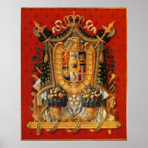 Vapensköld av italien, design för en tapestry poster