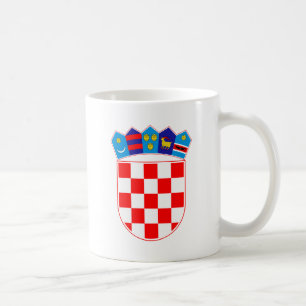 Vapensköld av Kroatien, kroatisk Emblem, Hrvatska Kaffemugg
