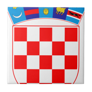 Vapensköld av Kroatien, kroatisk Emblem, Hrvatska Kakelplatta