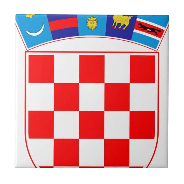 Vapensköld av Kroatien, kroatisk Emblem, Hrvatska Kakelplatta (Framsidan)