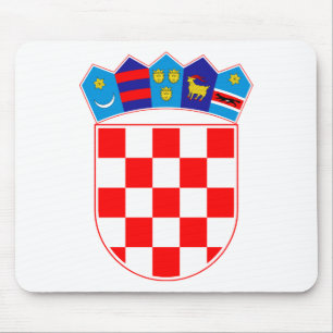 Vapensköld av Kroatien, kroatisk Emblem, Hrvatska Musmatta