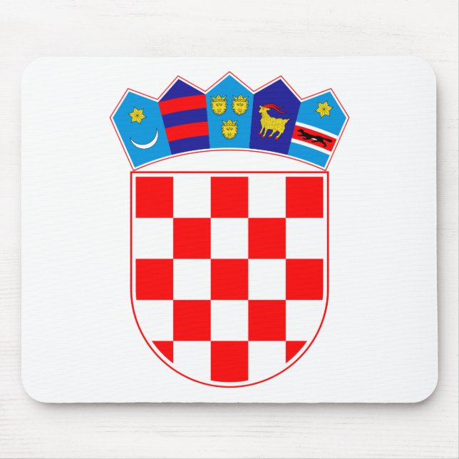 Vapensköld av Kroatien, kroatisk Emblem, Hrvatska Musmatta (Framsidan)