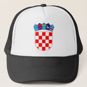 Vapensköld av Kroatien, kroatisk Emblem, Hrvatska Truckerkeps